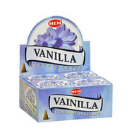 Vanilla - Case of 12 Boxes, 10 Cones Each - HEM Incense From India