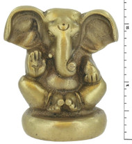 Triloka Ganesh Statue Recycled Brass 2.25 in.