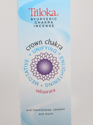Triloka Ayurvedic Chakra Incense Sticks, 10 sticks, Crown Chakra Sahasrara