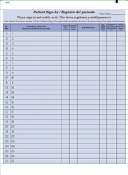 Bilingual Patient Sign-In sheet