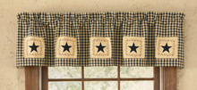 Star Patch Lined Valance 60x14