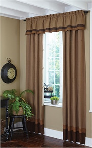 Lined Border Valance-72"x14"-Shades of Brown-Park Designs (384-47X)