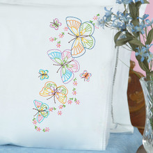 Fluttering Butterflies Perle Edge Pillowcases