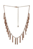 Fringe Necklace Set With Etched Line Detail