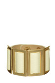 Multi-Buckle Leatherette Snap Cuff
