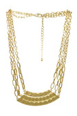 Three Layered Bib 'N Chain Necklace Set
