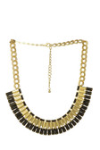 Gem And Double Chain Necklace