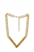 Chevron Plated Necklace Set With Gold Chain