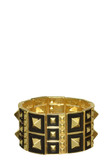 Pyramid Stud Patterned Stretch Bracelet