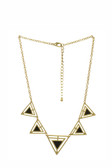 Gold Cutout Triangle Necklace Set