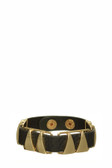 Leatherette Snap Cuff With Triangle Detail
