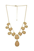Gem Droplets And Chain Necklace Set