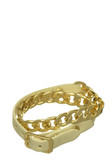 Chain And Leatherette Twist Bracelet
