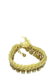 Rhinestone And Braided Chain Bracelet
