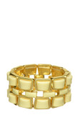 Three-Tiered Round Stretch Bangle
