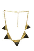 Triangle Gem Necklace Mint Gold Details