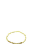 Rhinestone Bar And Beads Stretch Bracelet
