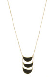 Layered Crescent Long Necklace