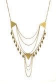 Draped Necklace With Triangle And Spike Detail