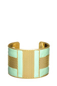 Tile And Texture Wide Cuff Bracelet