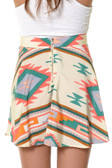Aztec Print Skater Skirt