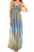 Double Strap Ruffle Maxi Dress