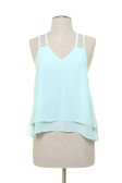 Double Strap Tiered Tank