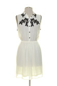 Embroidered Collar Dress
