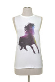 Galaxy Horse Print Top with Twisted Open Back