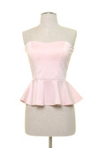 Strapless Peplum Top