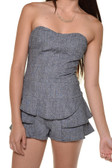 Strapless Ruffle Romper