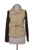 Leather Sleeve Jacket
