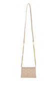 Quilted Pouch With Gold Pyramid Studs