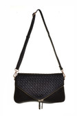 Weaved Leatherette Clutch
