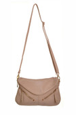 Leatherette Double Zip Cross Body Bag