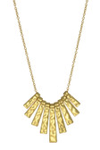 Long Pressed Metal Ray Necklace