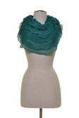 Open Knit Ruffle Scarf