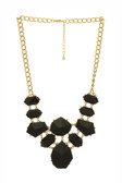 Faceted Faux Stone Bib Necklace