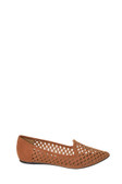 Perforated Pointy Ballerina Flats