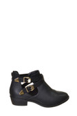 Buckle Cutout Ankle Boots