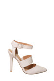POTION-89 Pointy Double Strap Reptile Heel