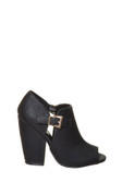 SAWYER-02 Buckle Peep Toe Bootie