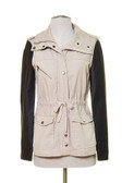 Military Jacket With Faux Sleeve