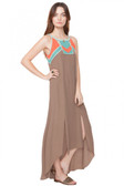 Mocha High Low Maxi Dress