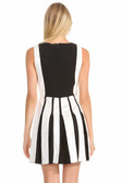 Sensuous U Neck Stripes Dress