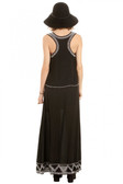 Black Chiffon Dual Layer Dress