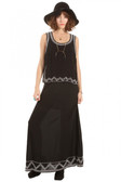 Black Chiffon Dual Layer Dress