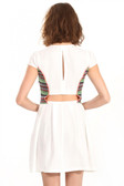 Tribal Pattern White Dress