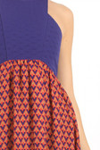 Blue Geometric Punch Maxi Dress