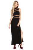 Black Mesh Maxi Dress